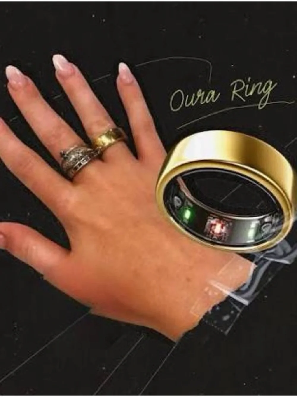 Oura Ring Gen3 Smart Ring in Gold. Size 9
